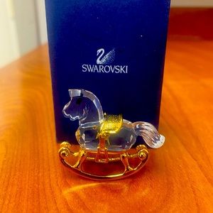 Swarovski gold rocking horse